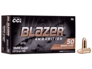 CCI Blazer Brass 9mm 124gr (50rd) FMJ