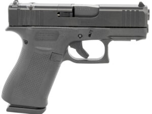 Glock G43X MOS Slim Sub-Compact 9mm Luger 10+1 3.41" MOS Cut/Serrated Steel Slide, Picatinny Rail