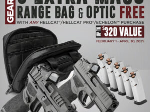 Springfield Armory Echelon 9mm Luger 10+1 4" Barrel Optic Ready, Includes Crimson Trace CTS-1500 Red Dot, 5 Mags & Bag (Gear Up 25 Pkg)