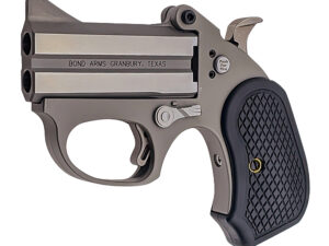 Bond Arms Honey B 22 Mag 2 Shot 3" Black Rough & Tumble Stainless Steel Barrel & Frame, Black Extended B6 Resin Grips