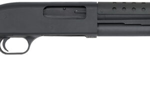 Mossberg 590 Retrograde 12 Gauge Pump 3" 6+1 18.50"  Heat Shield Barrel,  Drilled & Tapped Receiver, Walnut Fixed Stock, Cylinder Bore Choke